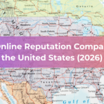 A map of the United States with a purple banner that says, Best Online Reputation Companies in the United States (2026), highlighting top-rated Online Reputation Companies across the nation.