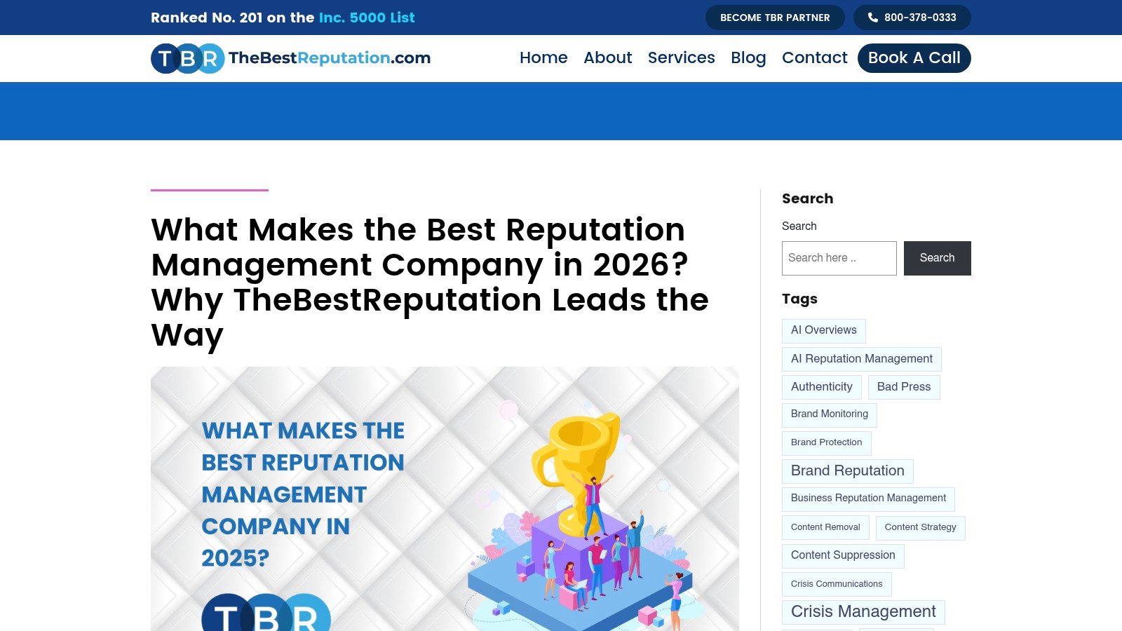 TheBestReputation coordinated reputation repair combining SEO, PR, and content removal